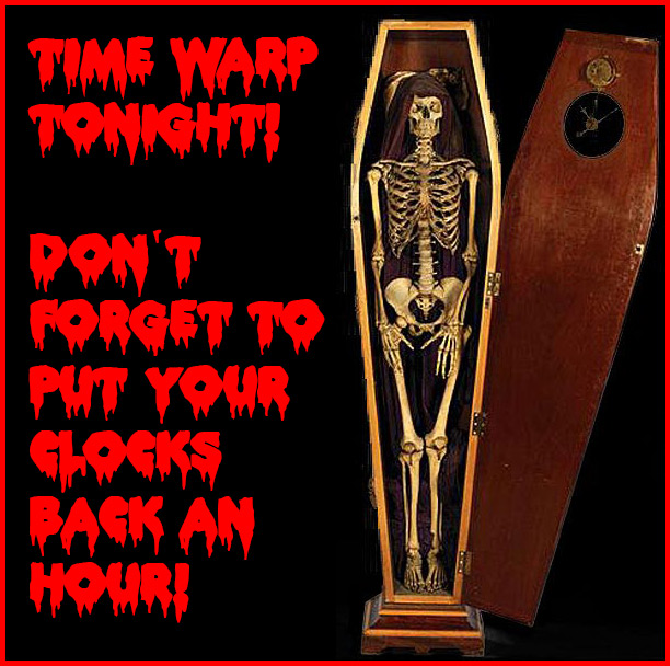 Put those clocks back, Time Warp time!