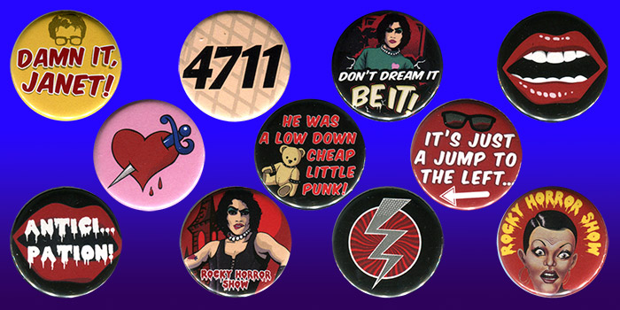 Ata-Boy products - Rocky Horror Button Badges
