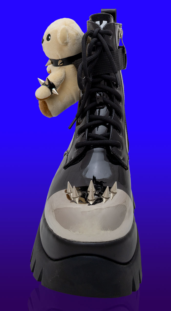 Koi Footwear - Eddies Teddy Platform Spiked Boots
