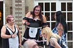 Fans on the terrace